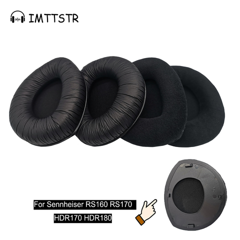 Oreillettes de rechange pour Sennheiser RS 160 170 180 HDR170 HDR180 casque RS160 RS170 RS180 HDR170 coussins avec boucle en plastique ► Photo 1/6