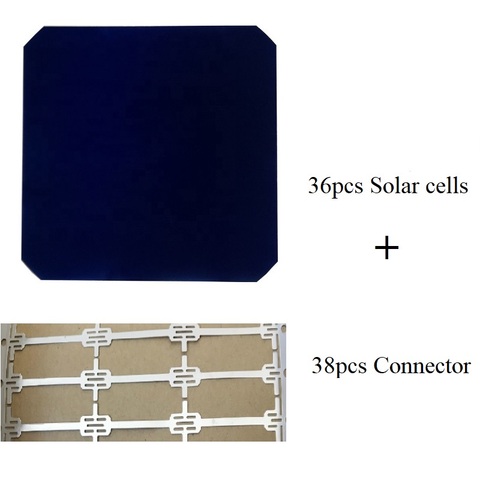 Panneau solaire Flexible 200W 18V, 36 pièces, kits de bricolage, cellules solaires, 161mm x 161mm avec connecteur ► Photo 1/5