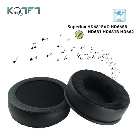 KQTFT velours remplacement oreillettes pour Superlux HD681EVO HD668B HD681 HD681B HD662 casque pièces casque housse coussin tasses ► Photo 1/6