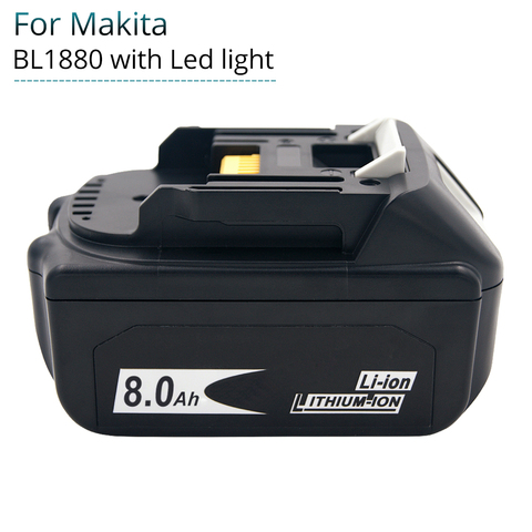 Batterie Rechargeable d'outil électrique de Li-ion de Protection équilibrée de cellule simple de 6.0Ah /8.0Ah 18V BL1880B pour Makita BL1850 BL1860 BL1830 ► Photo 1/6