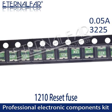 Fusible de réinitialisation PTCs SMD MICROSMD005F-2, 30V, 0,05 a, 50ma, 1210, 3225, 3.2x2.5mm, dispositif réinitialisable avec polyinterrupteur X05 ► Photo 1/3