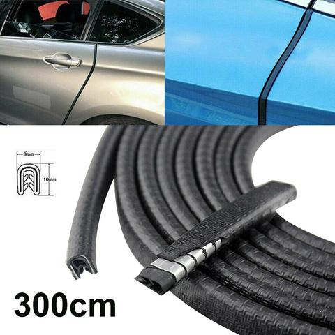 Bande de Protection universelle contre les rayures en caoutchouc pour moulage, bande de Protection Anti-frottement pour bordure de porte de voiture, 300cm, bricolage ► Photo 1/6