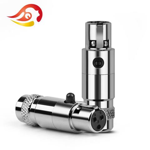 QYFANG – connecteur Audio Mini XLR en métal à 3 broches, adaptateur de micro, prise mâle pour K712 DT1990 AB1266 LCD2 LCD4 ► Photo 1/6