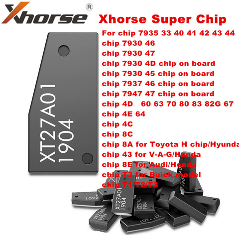 Xhorse VVDI Super puce XT27A01 XT27A66 transpondeur pour ID46/40/43/4D/8C/8A/T3/47 pour VVDI2 VVDI clé outil/Mini clé outil ► Photo 1/5