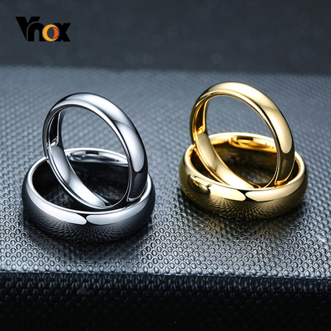 Vnox-bagues de mariage en tungstène anti-rayures, pour femmes et hommes, classiques, simples, pour Couples, bijoux basiques ► Photo 1/6