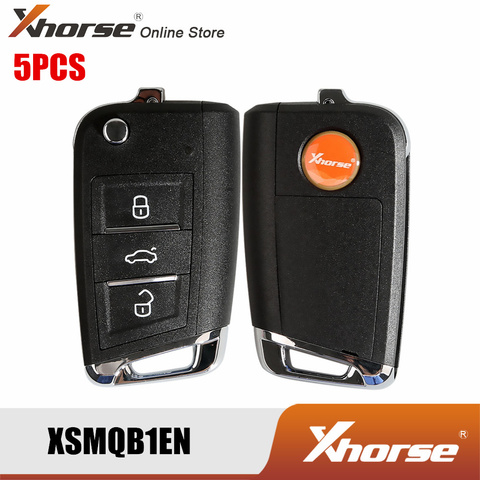 Xhorse XSMQB1EN clé à distance intelligente pour VW MQB Filp 3 boutons proximité anglais 5 pièces/lot ► Photo 1/5