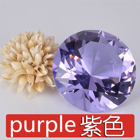 Affichage de pierres précieuses en verre en forme de diamant, cristal clair de couleur 80mm, ornement de mariage, décoration de maison, cadeau artisanal ► Photo 1/6