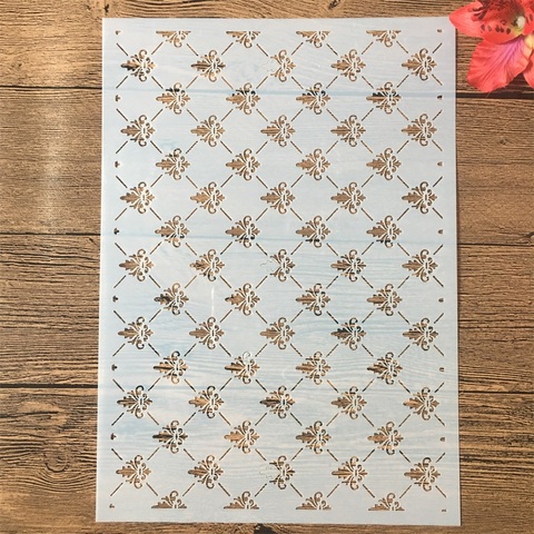 Pochoirs A4 à Texture de fleur pour bricolage, 29cm, pour peinture murale, Scrapbook, coloriage, gaufrage, modèle de carte en papier décoratif ► Photo 1/1