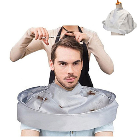 Cape de coupe pour coiffeur ou barbier, couverture de protection, robe, enveloppe, tablier protecteur, accessoire de propreté ménagère, pour utilisation personnelle ► Photo 1/6