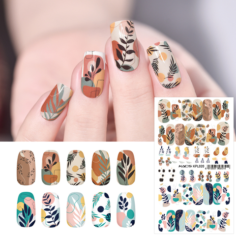 KADS grande taille ongles autocollants curseurs pour ongles noël saint valentin Nail Art décalcomanies nouvel an manucure 2022 feuille de transfert feuille ► Photo 1/6