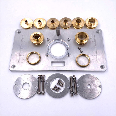 Outils pour le travail du bois, Table de routeur, plaque d'insertion avec anneaux d'insertion, douille en cuivre pour tailleurs, routeurs, Machine à graver, bricolage ► Photo 1/5