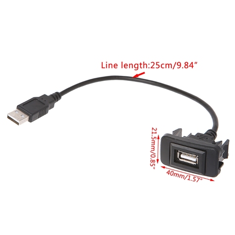 1 PC AUX USB Port câble adaptateur 12-24V cordon fil USB adaptateur de charge pour Toyota VIGO ► Photo 1/6