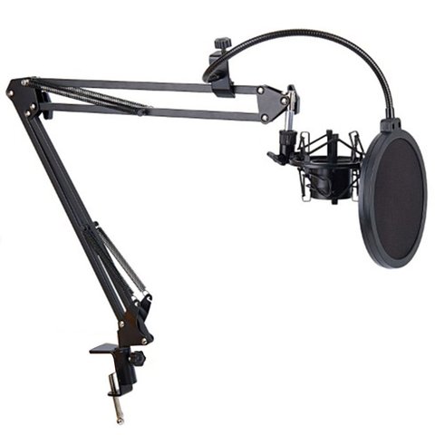 Pro Microphone de bureau Suspension ciseaux bras pied de micro Table pince de montage pour Samson bleu Yeti boule de neige ► Photo 1/6