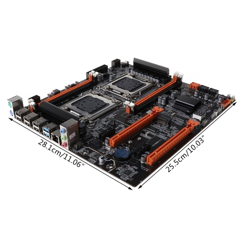 Carte mère X79 pour ordinateur de bureau, composant pc, double processeur lga 2011, 4 x DDR3, DIMM, M.2, L4MD ► Photo 1/6