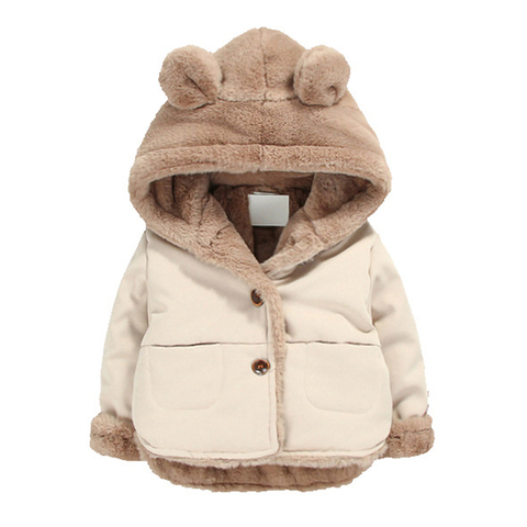 Manteau en molleton pour bébé, à capuche, design de dessin animé, manteau en velours, pour nouveau-né, automne et hiver, vêtement d'extérieur pour filles ► Photo 1/6