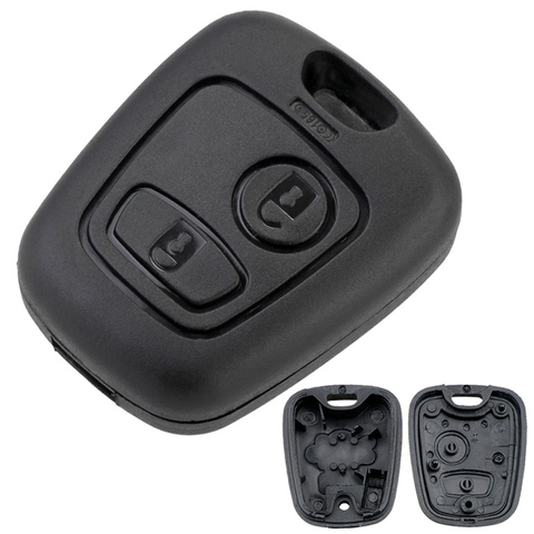 2 boutons clé de voiture à distance coque 307 lame adaptée pour citroën C1 / C2 / C3 / C4 / XSARA Picasso / Peugeot 307 / 107 / 207 / 407 ► Photo 1/6