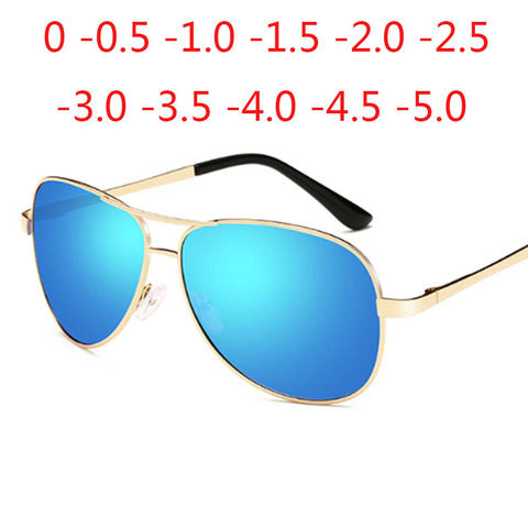 Lunettes de soleil pilote classique homme femme polarisées Aviation Prescription lunettes de soleil 0 -0.5 -1.0 -2.0 -3.0 To -5.0 ► Photo 1/6