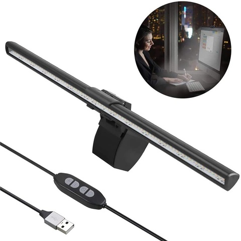 Barre lumineuse USB LED pour écran de bureau, 40cm, luminosité réglable, pour écran d'ordinateur portable ou de lecture ► Photo 1/5