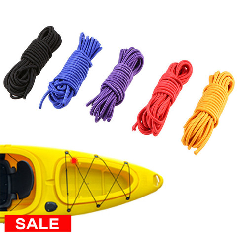 Lixada 5M 4mm/5mm Kayak bateau élastique corde élastique Kayak accessoires corde pêche bateaux à rames lanière laisse pagaie laisse bateau ► Photo 1/6