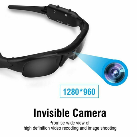 1080P HD lunettes d'équitation légères lunettes de soleil Audio enregistreur vidéo TF Mini Audio DVR caméra DV enregistreur vidéo lunettes ► Photo 1/6