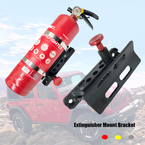 Support extincteur porte-bouteille pour Jeep Wrangler Polaris aluminium arceau de sécurité réglable étagère coupe-feu JK TJ CJ Rubicon Ranger ► Photo 1/6