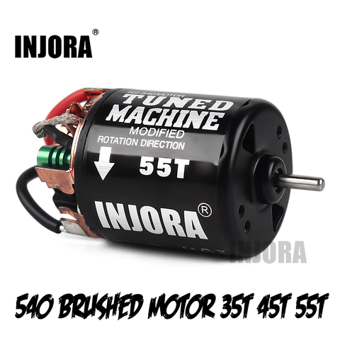 INJORA RC voiture 540 brossé moteur 35T 45T 55T pour 1:10 RC chenille axiale SCX10 AXI03007 90046 Traxxas TRX4 D90 MST Tamiya CC01 ► Photo 1/6