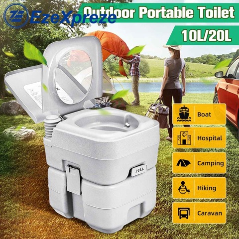 10L/20L extérieur Portable Camping toilette chasse Mobile RV caravane Camping-car bateau extérieur Squatting personnes âgées tabouret/enceinte Mobile ► Photo 1/6