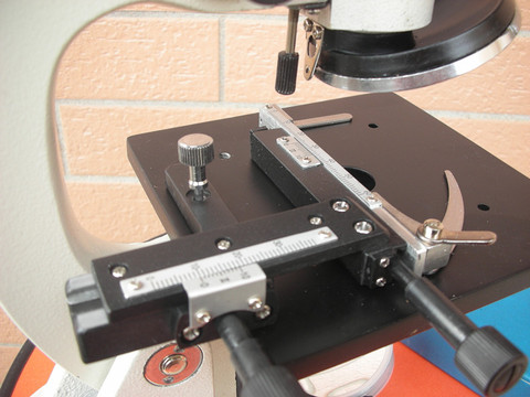 Platine mécanique amovible en métal avec règle d'échelle, accessoires pour Microscope biologique XSP ► Photo 1/3