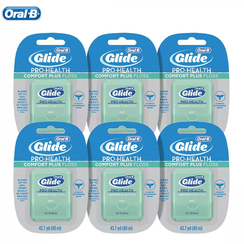 Oral B Gilde Pro-santé Comforte Plus soie dentaire soins des gencives à la menthe Flosser dentaire menant facilement dans les espaces restreints nettoyage en profondeur 40 M/PC ► Photo 1/6