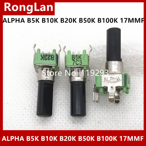 [BELLA] mélangeur neuf d'origine importé de Taiwan ALPHA B5K B10K B20K B50K B100K potentiomètre R09 longueur de poignée 17MMF--10P ► Photo 1/1