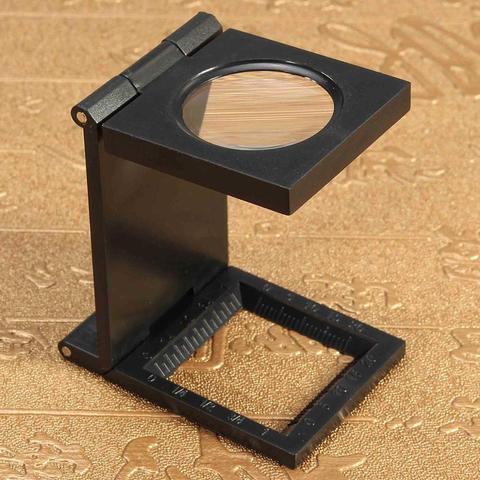 10X Mini Loupe 28mm Loupe Loupe avec échelle pour Textile optique pliable Loupe Lupa outil ► Photo 1/6