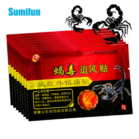 80 pièces/10 sacs chinois Scorpion venin médical plâtre douleur Patch pour l'articulation du dos genou rhumatisme arthrite soulagement de la douleur baume autocollant ► Photo 1/6