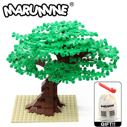 Marumine MOC briques ensemble d'arbre 205 pièces avec plaque blocs de construction modèle plante accessoires herbe pièces décoration scène ensemble ► Photo 1/4