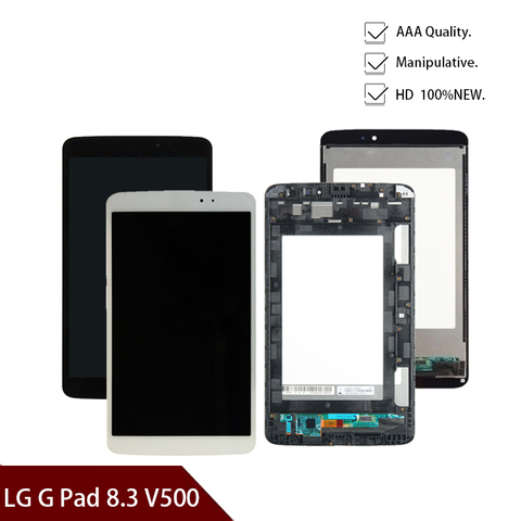 Nouveau 8.3 ''pouces pour LG G Pad 8.3 V500 avec cadre et sans cadre LCD affichage numériseur verre assemblée livraison gratuite ► Photo 1/4