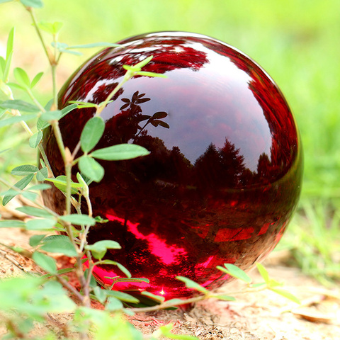 Lustre de couleur K9 rouge, boule de verre de cristal, support de boule de cristal pour la photographie, boule décorative de maison ► Photo 1/4