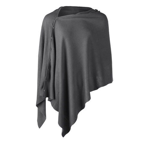 Écharpe Ponchos en tricot pour femmes, pull avec boutons, léger, châle, printemps, été, automne, Cape Poncho, Cardigan ► Photo 1/6