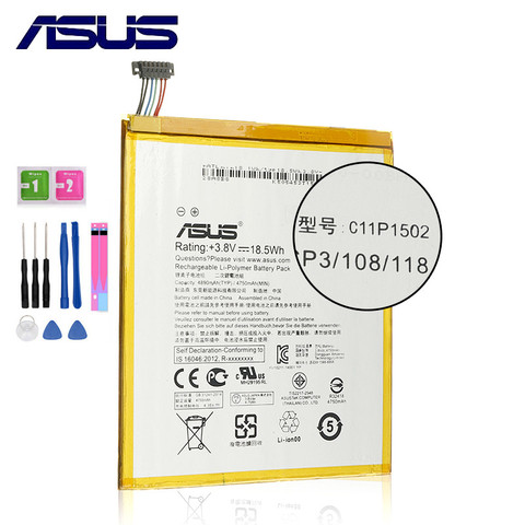 Batterie d'origine pour ASUS ZenPad 10 Z300C Z300CL Z300CG C11P1502 batterie 4890mAh pleine capacité ► Photo 1/2