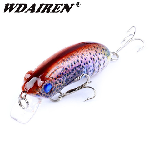 Pièces méné rigide coulant avec triple hameçon, appât artificiel idéal pour la pêche au bar, Crankbait, 6cm, 9.5g, 1 unité ► Photo 1/6