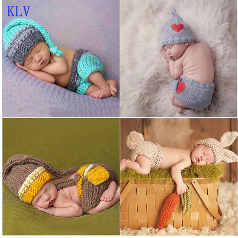 Vente chaude nouveau-né bébé garçons filles mignon Crochet tricot Costume accessoire tenues Photo photographie ► Photo 1/6