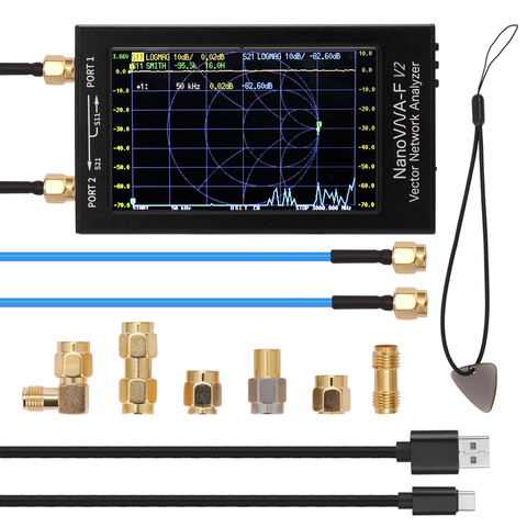 Analyseur de réseau vectoriel 3G écran LCD IPS 4.3 pouces SAA-2N nanovna-f V2 analyseur d'antenne USB ondes courtes HF VHF UHF S-A-A-2 NanoVNA ► Photo 1/6