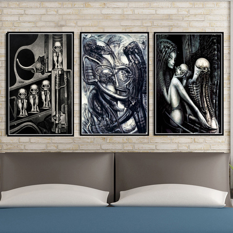 Affiche et imprimés de l'horreur Alien Hr Giger Li II, peinture murale rétro ► Photo 1/6