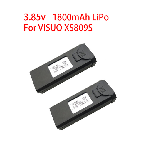 Lipo – batterie de secours pour Drone télécommandé VISUO XS809s XS816 RC, 3.85V, 1800mAh, Original, accessoires, 3.7v ► Photo 1/3