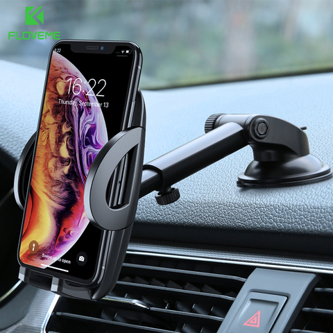 FLOVEME voiture support de téléphone pour iPhone XS MAX XR X Xiaomi 360 rotation tableau de bord pare-brise voiture montage support Mobile pour support de téléphone ► Photo 1/6