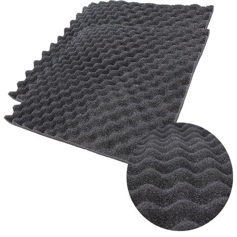 Éponge acoustique en coton absorbant le bruit, mousse acoustique noire pour traitement du bruit, épaisseur livraison directe 50x50cm, 1.5cm ► Photo 1/5