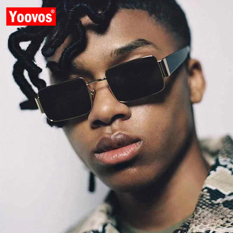 Yoovos – lunettes de soleil ovales carrées pour hommes et femmes, de luxe, petite monture, de styliste, 2022 ► Photo 1/6