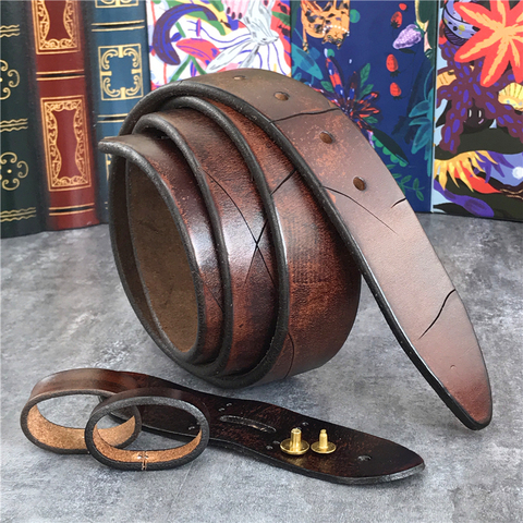 TOP qualité ceintures en cuir sans boucles hommes Ceinture Ceinture Homme hommes ceintures en cuir sans boucles 105-125CM SP05 ► Photo 1/6