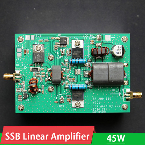 Amplificateur de puissance linéaire SSB RF 3-28MHz 45W, pour émetteur-récepteur HF, radio à ondes courtes AM FM CW HAM, Signal RFID 13.56MHz ► Photo 1/6