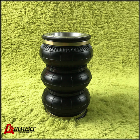 AIRMEXT-SN130210BL3-H (sans port d'air)/plaque d'enceinte ouverte, triple suspension pneumatique/soufflet d'air en caoutchouc ► Photo 1/5