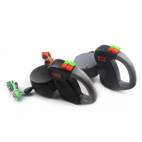 Corde de Traction rétractable automatique ABS avec Double tête un remorquage deux chiot laisse chien chaînes animaux fournitures accessoires pour chiens ► Photo 1/6