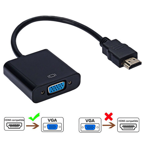 Roreta HD 1080P convertisseur numérique vers analogique câble HDMI-compatible vers VGA adaptateur pour PS4 PC portable TV Box vers projecteur Displayer ► Photo 1/1